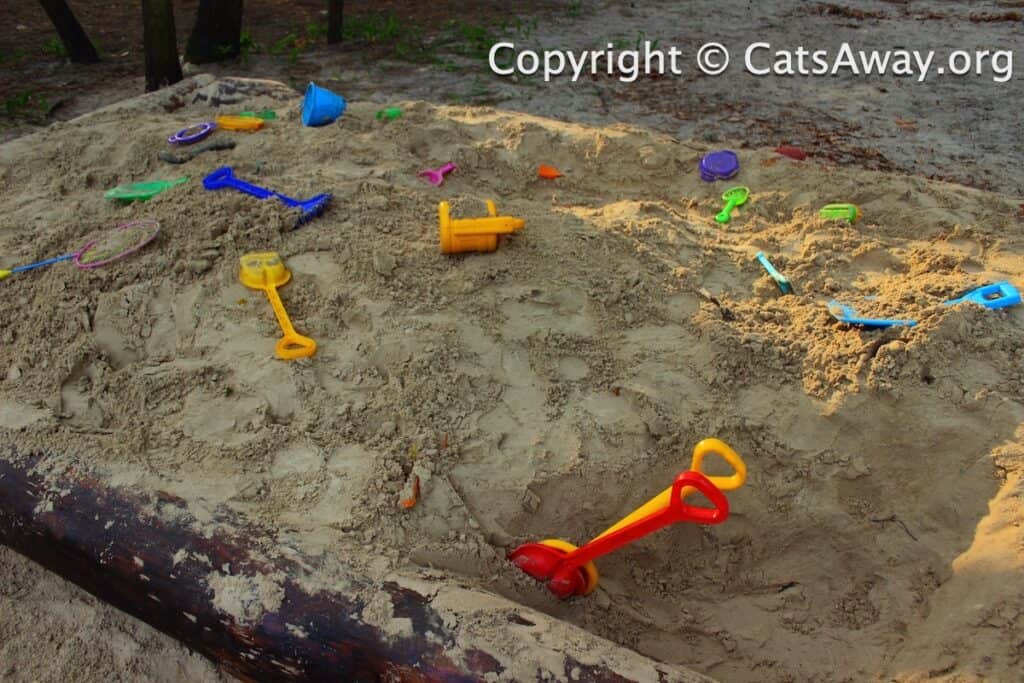 how to keep cats out of a sandbox