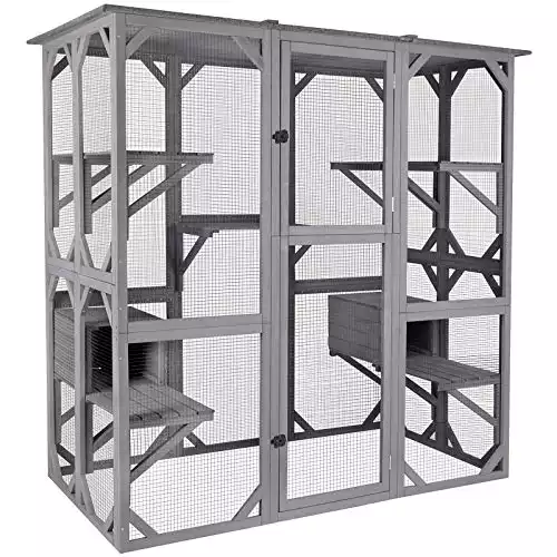 Aivituvin Cat House Outdoor Catio Kitty Enclosure