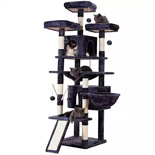 Hey-Brother Cat Tree, 71" XL Large Cat Tower for Indoor Cats