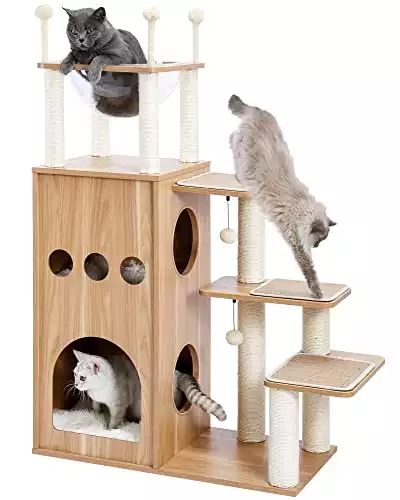 Made4Pets Modern Cat Tree for Large Cats upto 20lbs