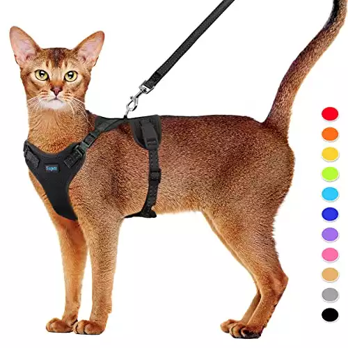 Supet Cat Harness and Leash Set for Small to Large Cats