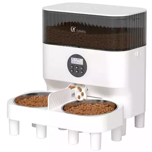Espelho Elevated Automatic Cat Feeder for Multiple Cats