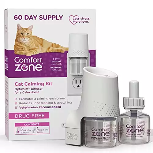 Comfort Zone Cat Calming Diffuser: Starter Kit (1 Diffuser & 2 Refills)